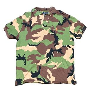 Ralph Lauren Camouflage Polo Shirt Green and Brown